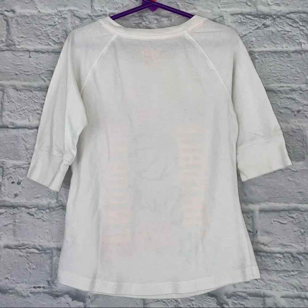 Justice graphic print 3/4 sleeve top with basketball print girls size 7